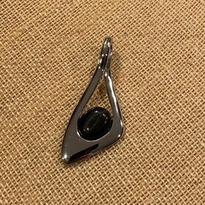 Lia Sophia Pendant with Black Stone